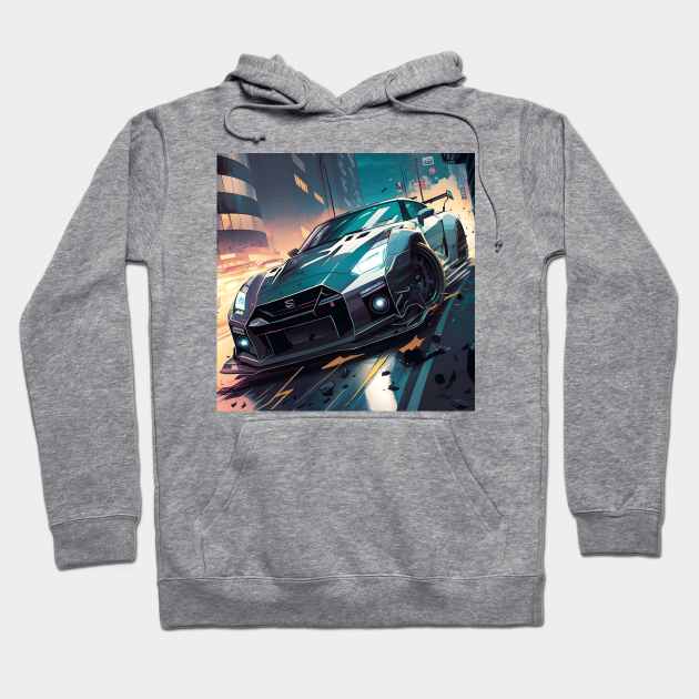 GTR Japan Print Hoodie by SynchroDesign